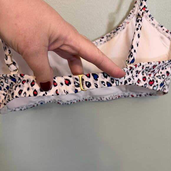 Xhilaration 2pc Bikini Set Girls 12-14 XL White Multicolor Padded Chic Beach NWT - Picture 10 of 16